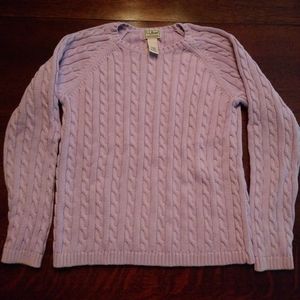 L.L.Bean mid weight cable knit